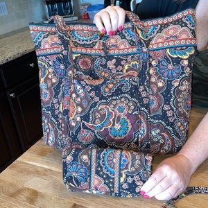 Vera Bradley Tote and Wallet - Kensington